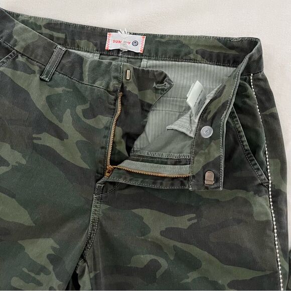 Sundry Camo Embellished Stripe Studded Trouser Pants Size 27 - Picture 11 of 15